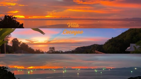 View (from property/room), Mountain view, Sea view, Sunset
