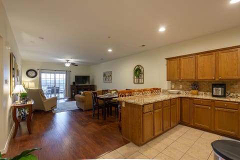 Kitchen or kitchenette, Living room, Dining area