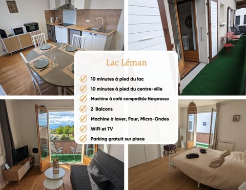 Cosy et moderne avec Clim - Lac Léman Apartment in Thonon-les-Bains