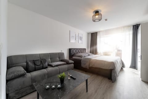 Bed, Living room, Photo of the whole room, Seating area, Bedroom