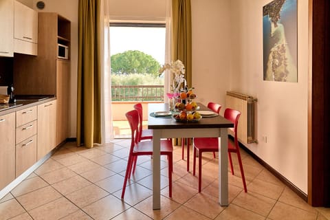 Kitchen or kitchenette, Living room, Dining area, stove