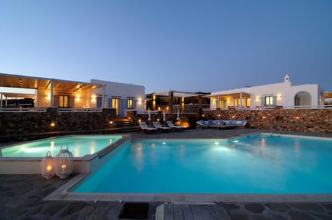 Property building, Living room, Swimming pool