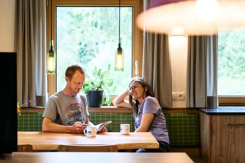 People, Living room, Dining area