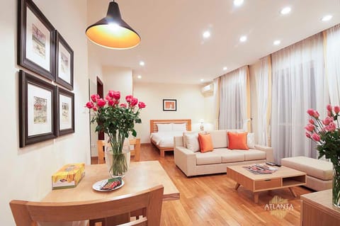 Bed, View (from property/room), Living room, Dining area, Bedroom