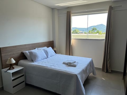 Bed, Natural landscape, Bedroom, Mountain view