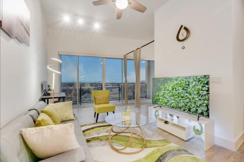 View (from property/room), Balcony/Terrace, Living room, Seating area, fireplace