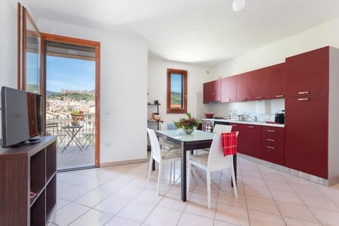 Terrace with castle view Apartment in Sardinia