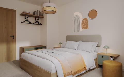Bed, Photo of the whole room, Bedroom, wardrobe