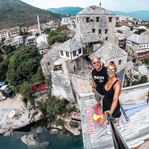 Bird's eye view, River view, group of guests