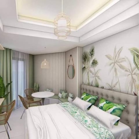 Bed, Living room, Photo of the whole room, Seating area, Bedroom
