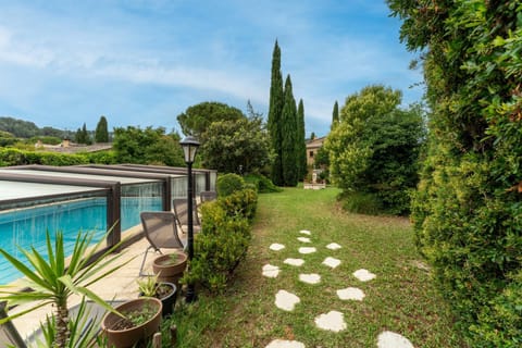 Property building, Living room, Swimming pool
