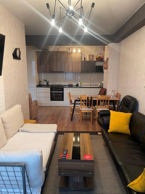 Kitchen or kitchenette, Living room, Dining area