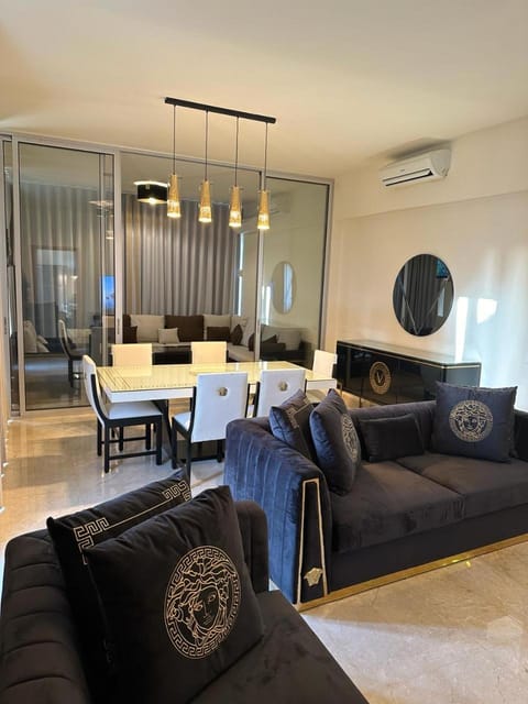 Living room, Seating area, Dining area, air conditioner