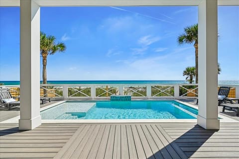 Patio, View (from property/room), Sea view, Swimming pool
