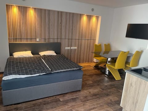 Communal lounge/ TV room, Bed, TV and multimedia, Living room, Photo of the whole room, Seating area, Bedroom