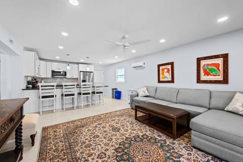 Go to the beach from expansive heated pool home House in Estero Island