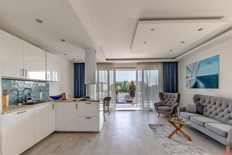 TV and multimedia, Kitchen or kitchenette, Living room, Seating area, Dining area
