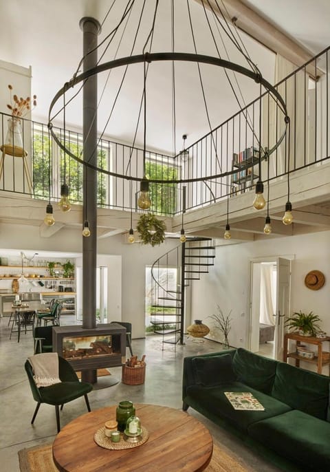 Living room, fireplace