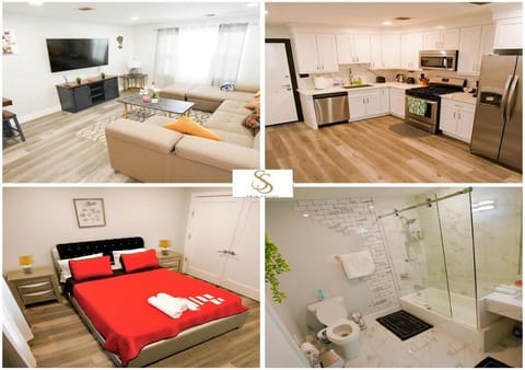 Bed, Bathroom, TV and multimedia, Kitchen or kitchenette, Photo of the whole room, Bedroom