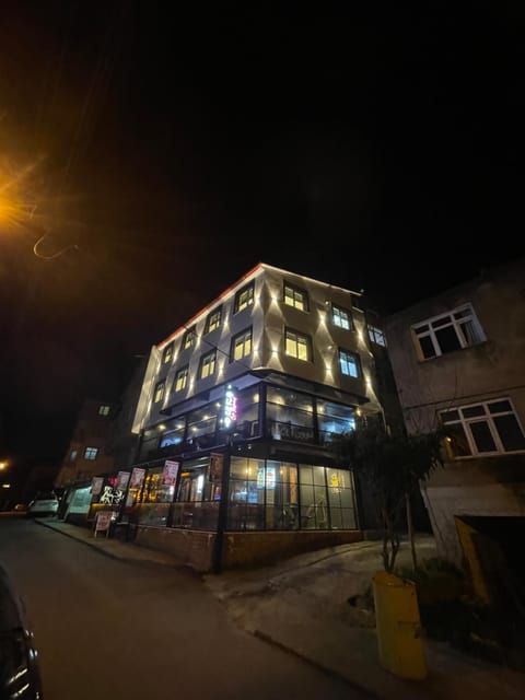 Property building, Night, Neighbourhood, Street view, Location, Parking