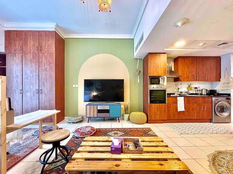 Living room, kitchen