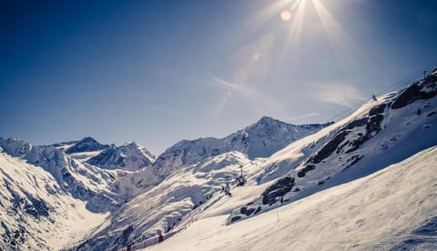Natural landscape, Winter, Skiing