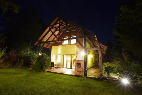 Property building, Night, Garden, Garden view
