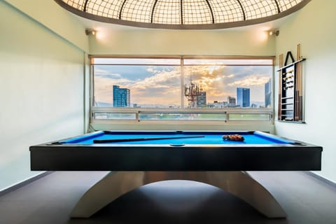 Bird's eye view, Billiard, Game Room, View (from property/room), Living room, City view, Landmark view, Mountain view, Street view, Quiet street view
