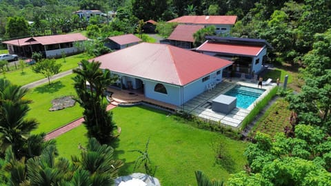 Property building, Natural landscape, Bird's eye view, Garden view, Pool view, Swimming pool