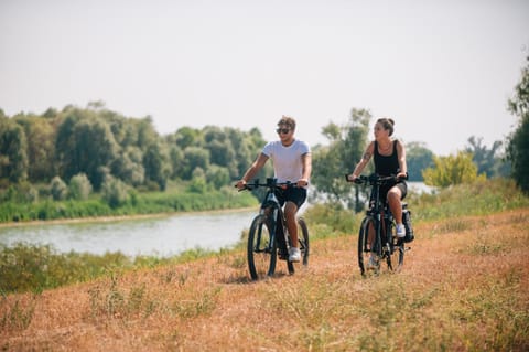 People, Natural landscape, Cycling, River view, group of guests