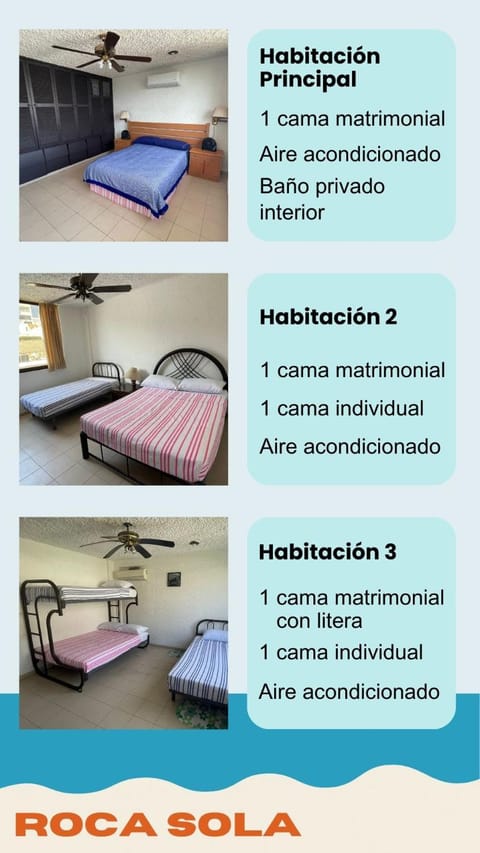 Costera, depa hasta 9 personas con vista al mar, alberca, terraza y aire acondicionado Apartment in Acapulco