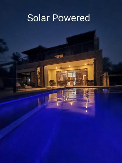Night, Pool view, Swimming pool