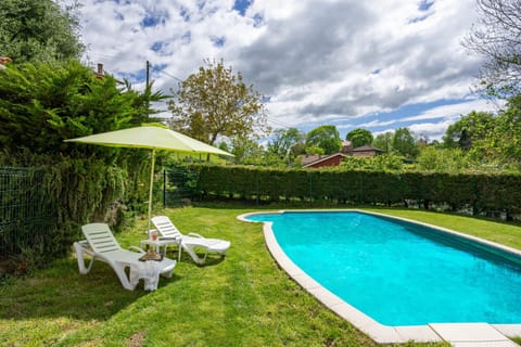 Property building, Living room, Swimming pool