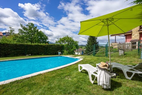 Property building, Living room, Swimming pool