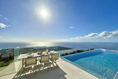 Patio, Natural landscape, View (from property/room), Pool view, Sea view, Swimming pool