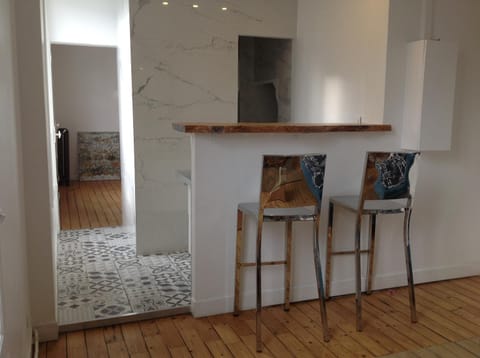 Dining area, stove, kitchen