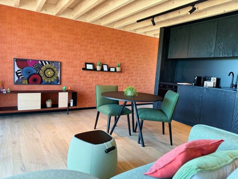 Kitchen or kitchenette, Living room, Dining area
