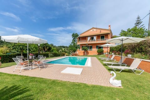 Property building, Living room, Swimming pool