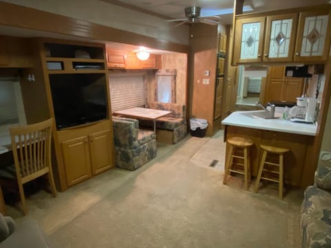 Platte-Camper in Woods w/FirePit & Hot Tub Access Apartment in Michigan