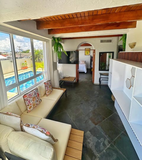 Living room, Pool view