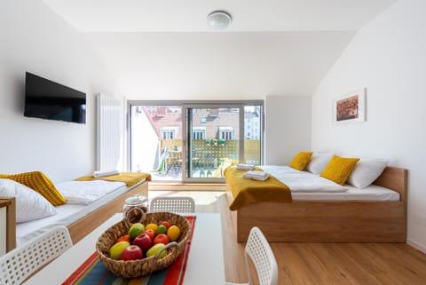 Bed, Balcony/Terrace, Photo of the whole room, Seating area, Bedroom