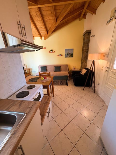 Kitchen or kitchenette, Dining area, stove