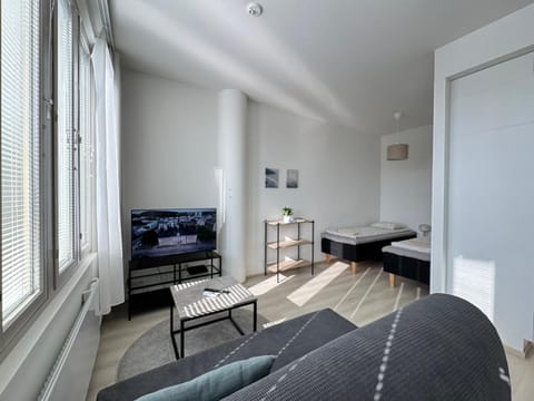 Photo of the whole room, Seating area