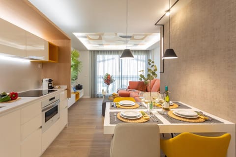 Living room, kitchen