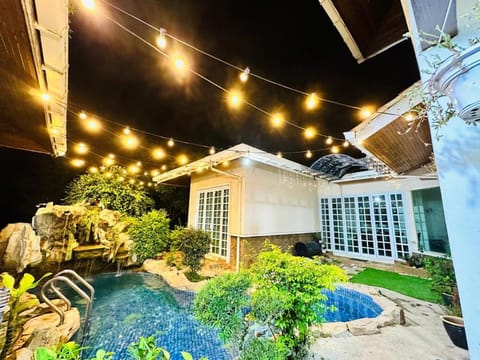 Night, Garden view, Pool view, Swimming pool