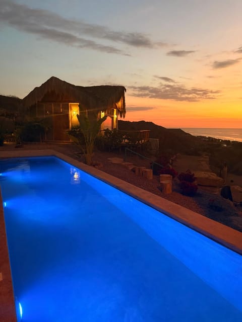 Natural landscape, Pool view, Sunset