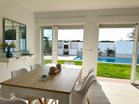 Living room, Dining area, Garden view, Pool view