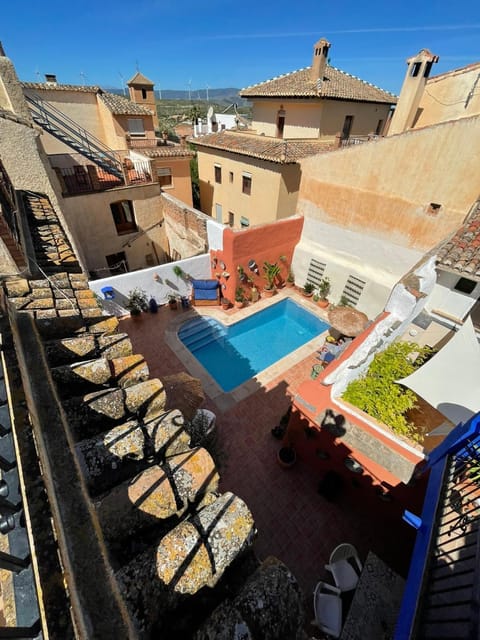 Patio, Pool view, Swimming pool, sunbed