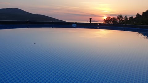 Swimming pool, Sunrise, Sunset