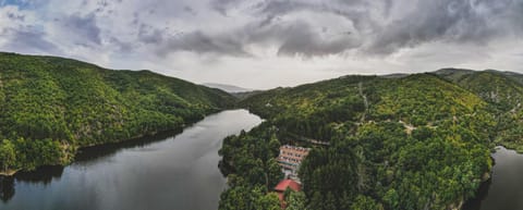 Natural landscape, Bird's eye view, Lake view, Mountain view